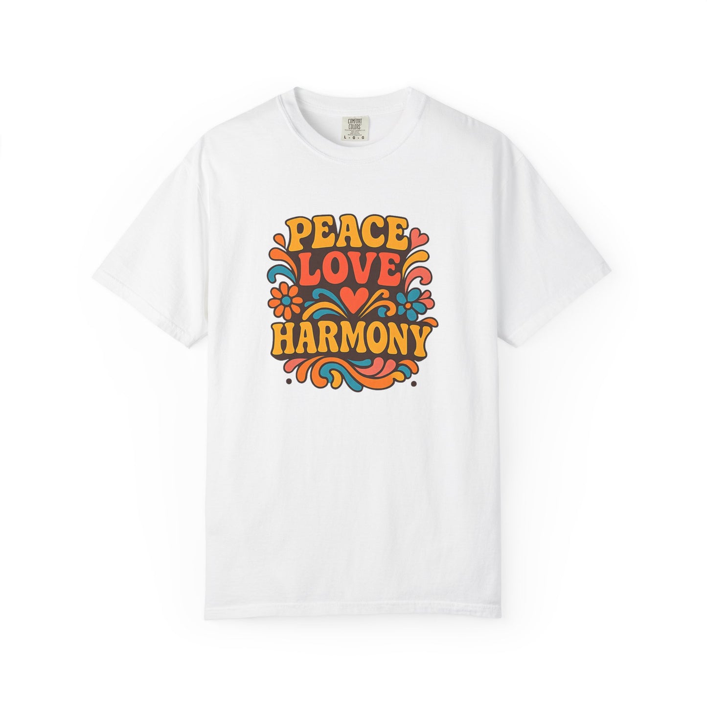 Bohemian Peace Love Harmony T-Shirt, Retro Graphic Tee for Festivals, Casual Wear, Gift for Hippie Lovers, Everyday Comfort, Unisex Style
