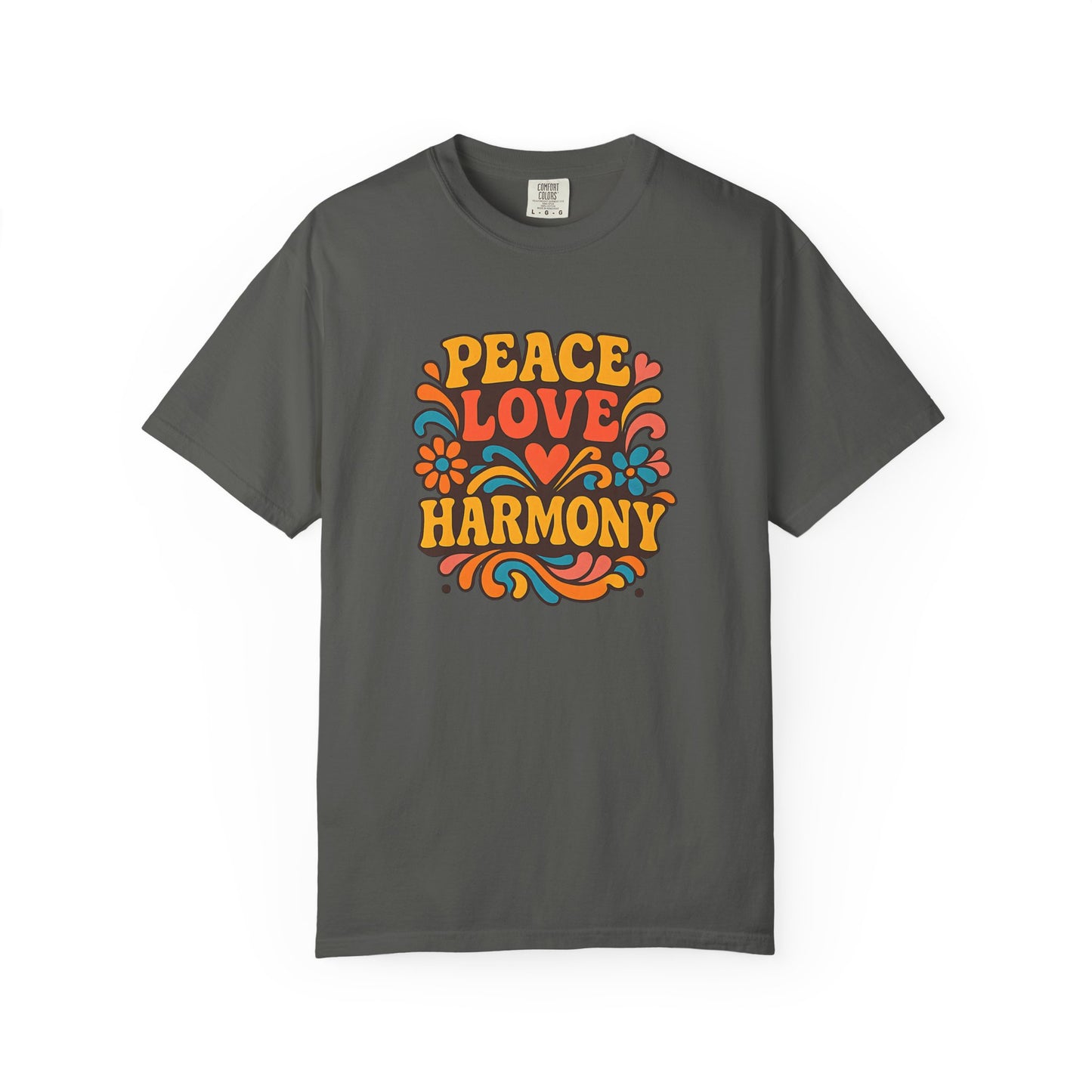 Bohemian Peace Love Harmony T-Shirt, Retro Graphic Tee for Festivals, Casual Wear, Gift for Hippie Lovers, Everyday Comfort, Unisex Style