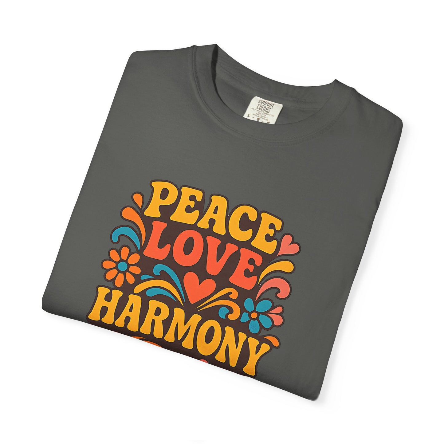 Bohemian Peace Love Harmony T-Shirt, Retro Graphic Tee for Festivals, Casual Wear, Gift for Hippie Lovers, Everyday Comfort, Unisex Style