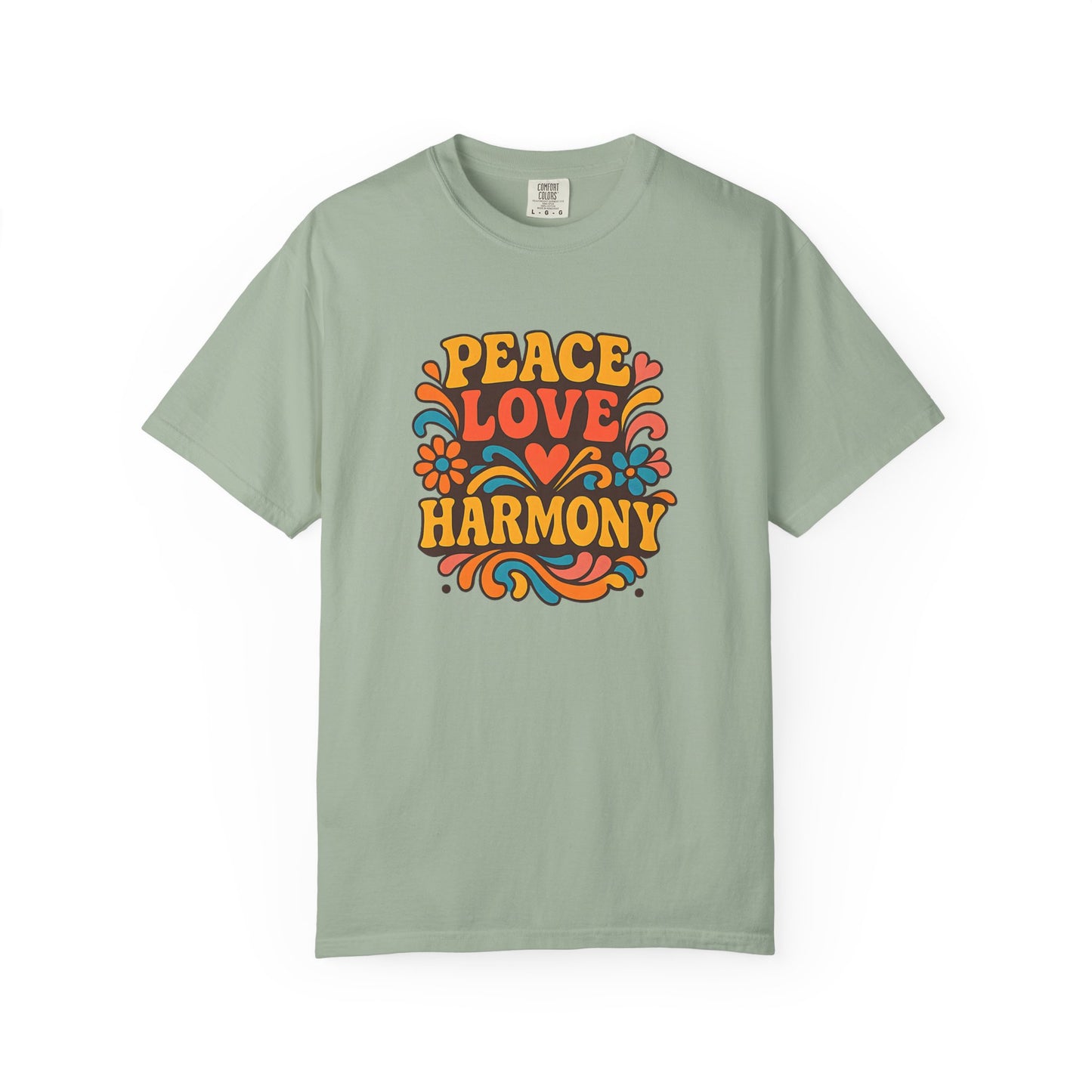 Bohemian Peace Love Harmony T-Shirt, Retro Graphic Tee for Festivals, Casual Wear, Gift for Hippie Lovers, Everyday Comfort, Unisex Style