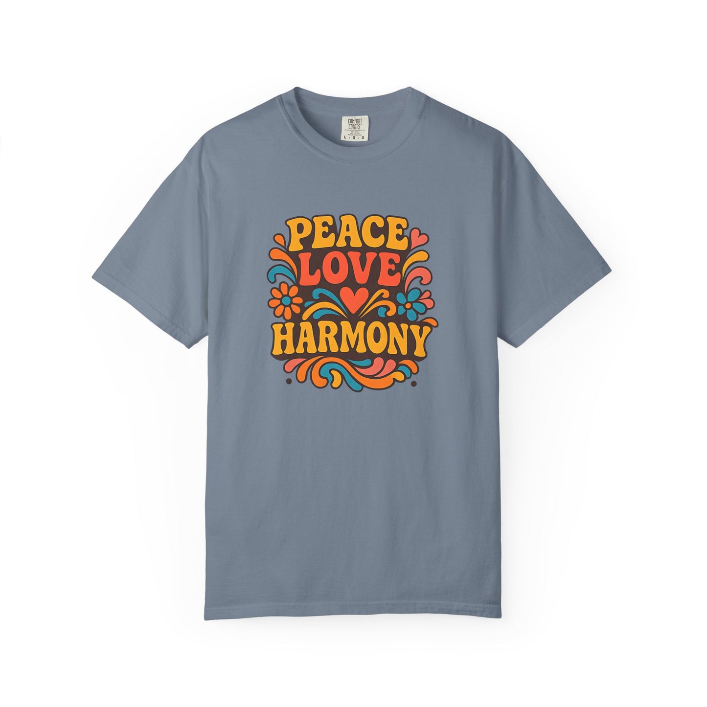 Bohemian Peace Love Harmony T-Shirt, Retro Graphic Tee for Festivals, Casual Wear, Gift for Hippie Lovers, Everyday Comfort, Unisex Style