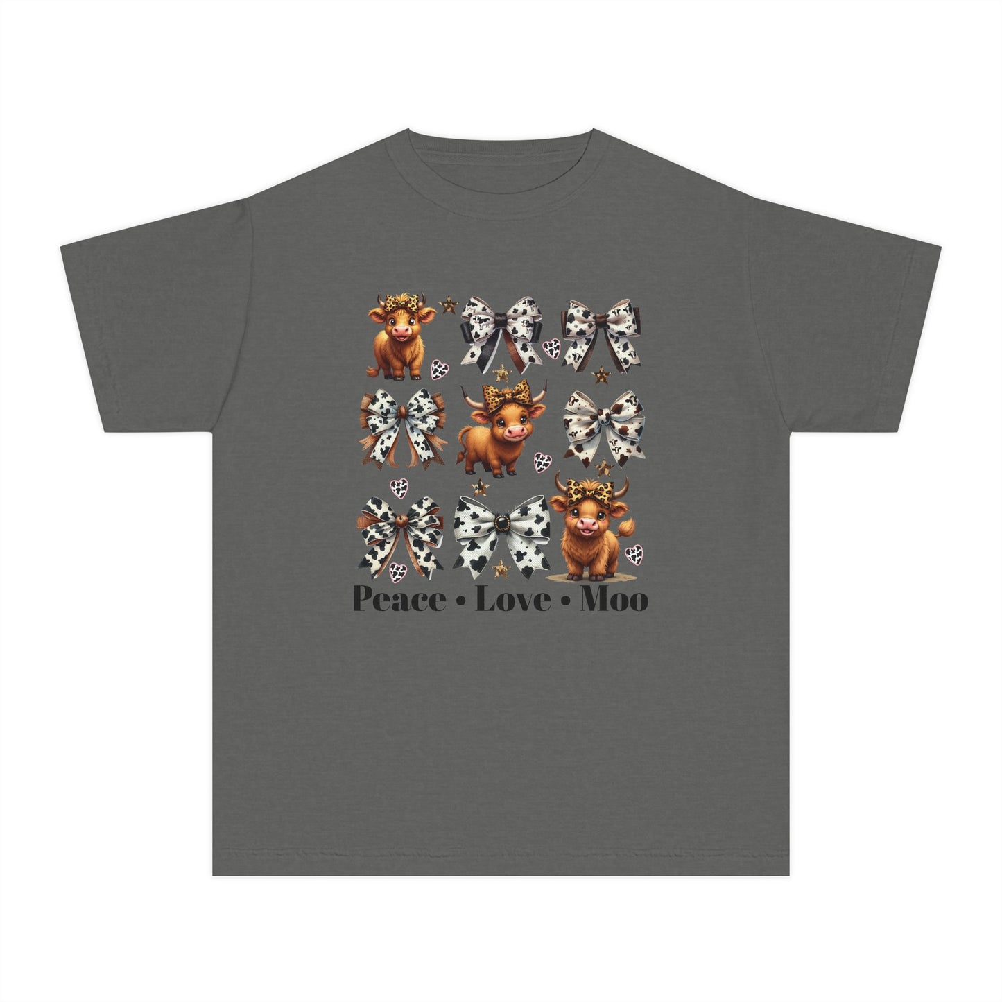 Youth Hyland Cow & Buffalo Plaid Bows Tee