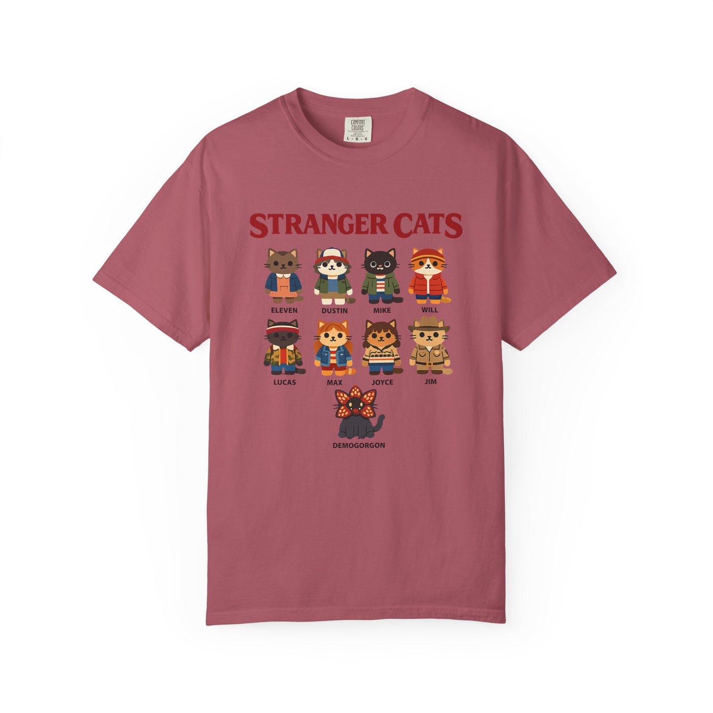 Stranger Cats T-Shirt — Cute Retro TV Character Cat Mashup Tee