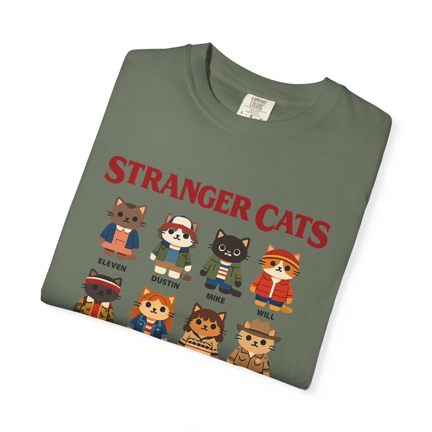 Stranger Cats T-Shirt — Cute Retro TV Character Cat Mashup Tee