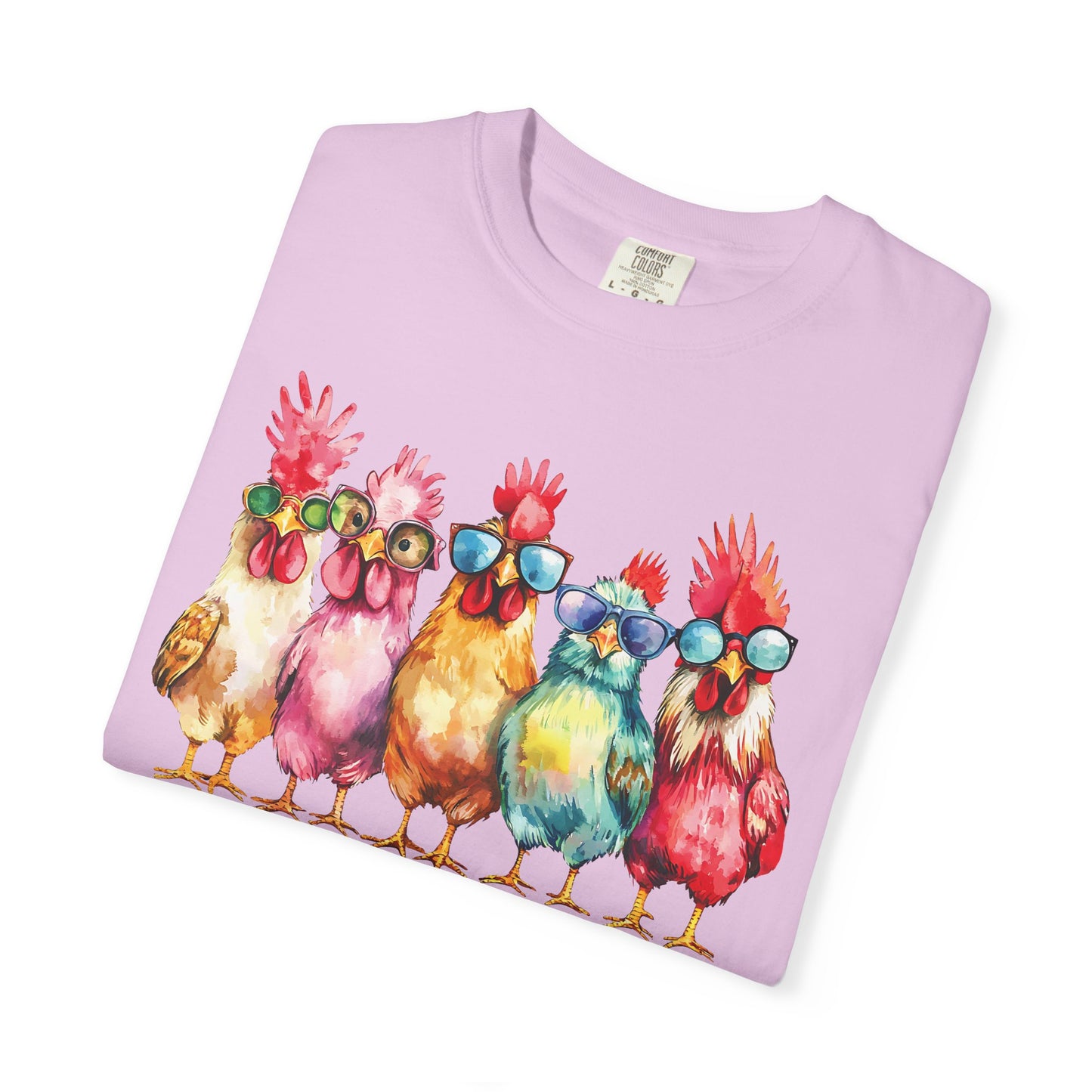 Colorful Chicken Crew T-Shirt — 'Farm Fresh. Street Cool' Graphic Tee