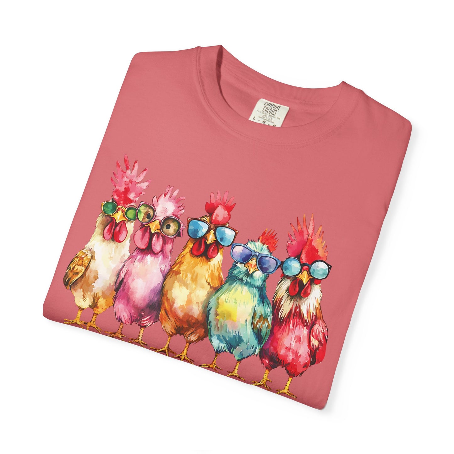 Colorful Chicken Crew T-Shirt — 'Farm Fresh. Street Cool' Graphic Tee