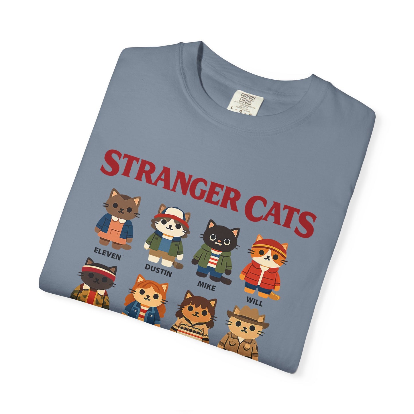 Stranger Cats T-Shirt — Cute Retro TV Character Cat Mashup Tee