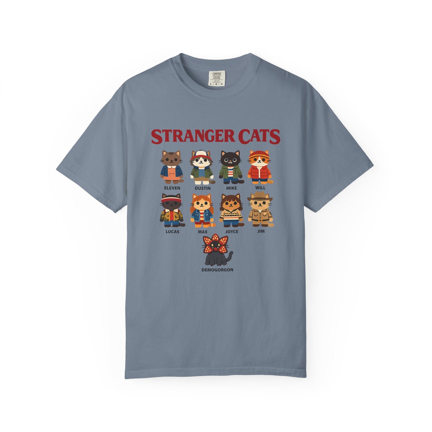 Stranger Cats T-Shirt — Cute Retro TV Character Cat Mashup Tee