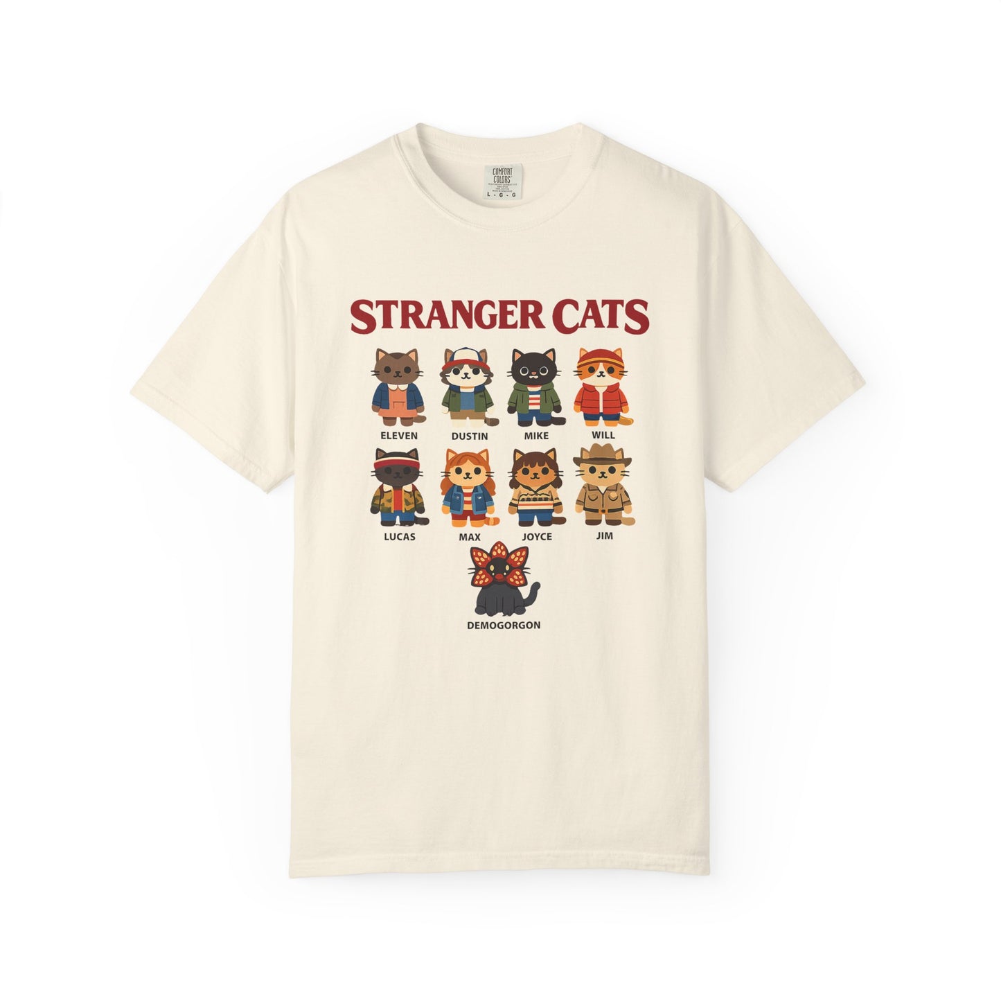 Stranger Cats T-Shirt — Cute Retro TV Character Cat Mashup Tee