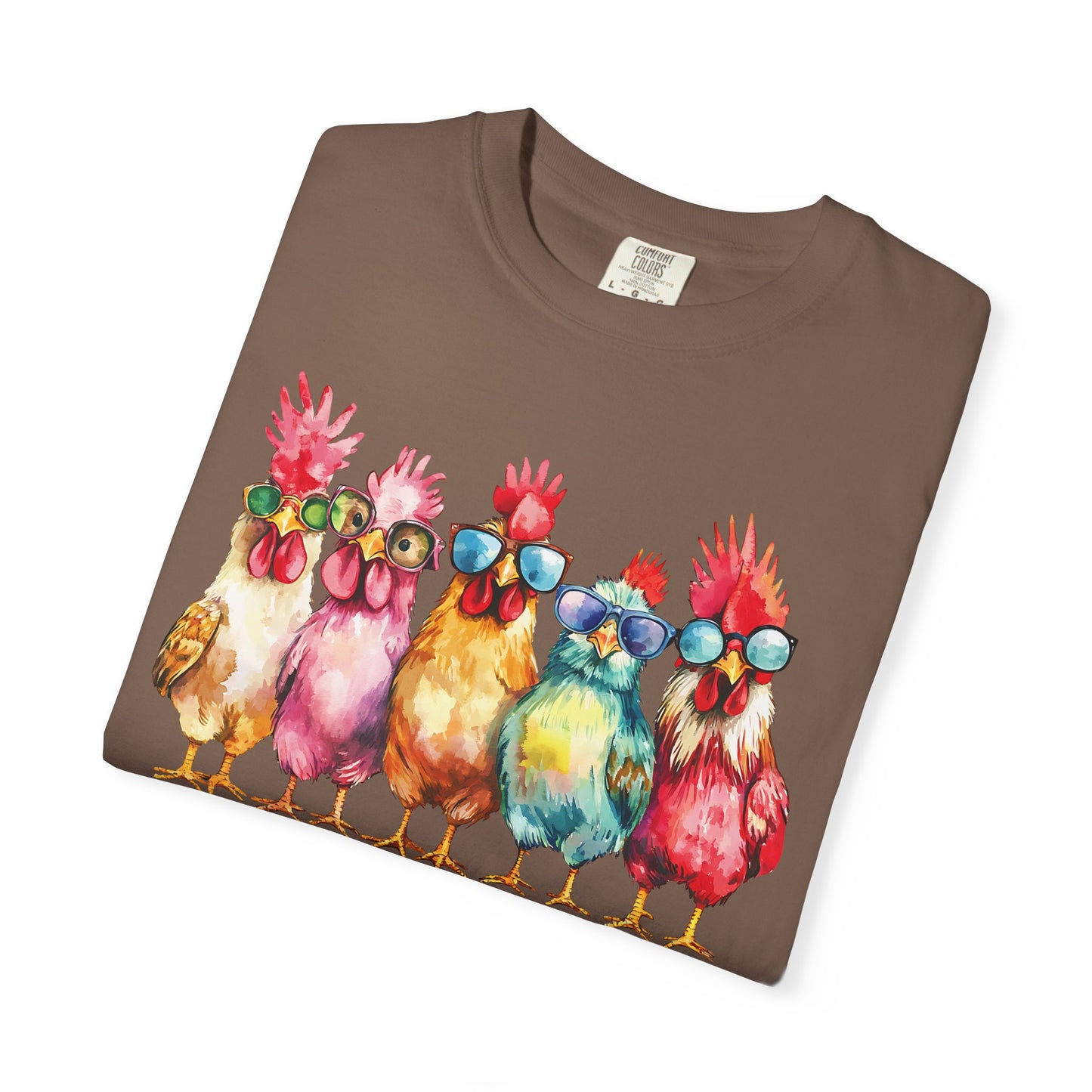 Colorful Chicken Crew T-Shirt — 'Farm Fresh. Street Cool' Graphic Tee