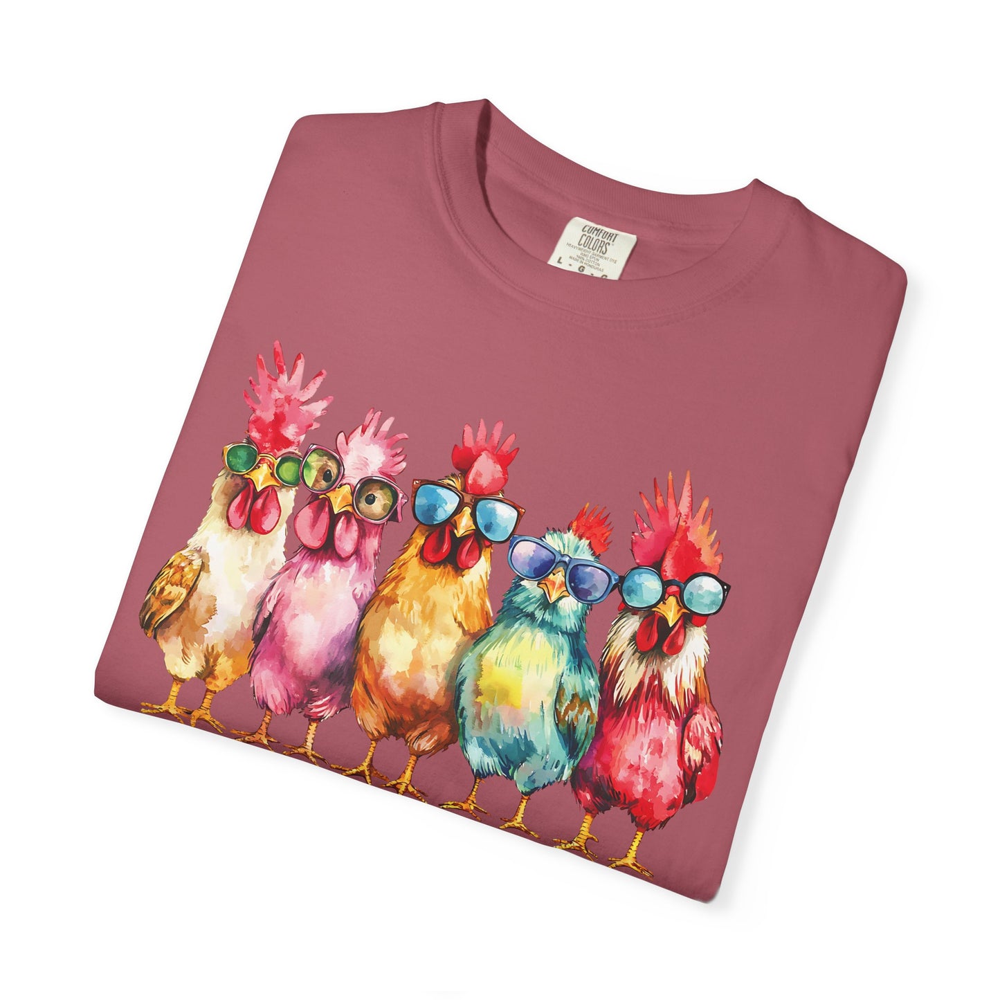 Colorful Chicken Crew T-Shirt — 'Farm Fresh. Street Cool' Graphic Tee