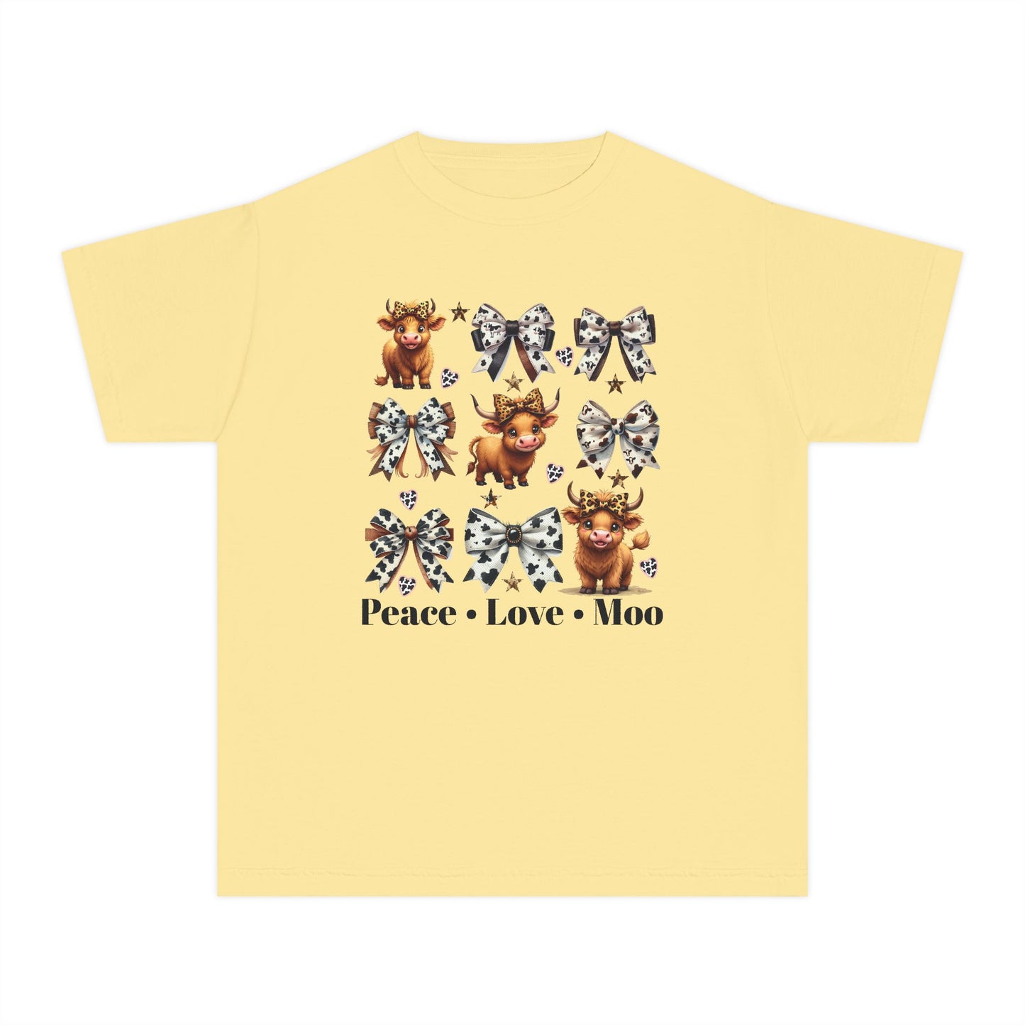 Youth Hyland Cow & Buffalo Plaid Bows Tee