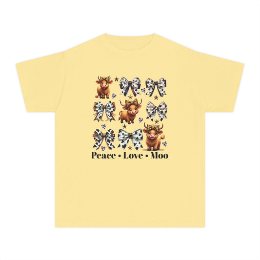 Youth Hyland Cow & Buffalo Plaid Bows Tee