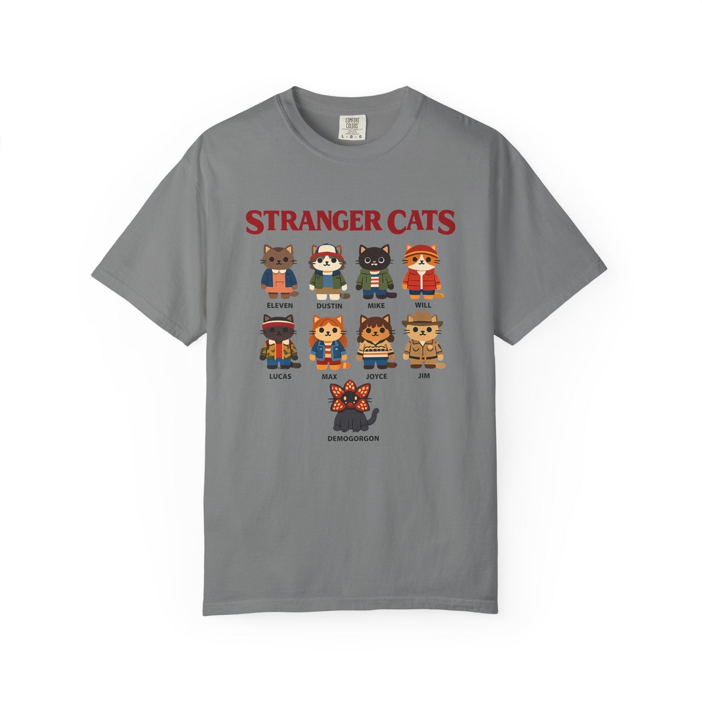 Stranger Cats T-Shirt — Cute Retro TV Character Cat Mashup Tee