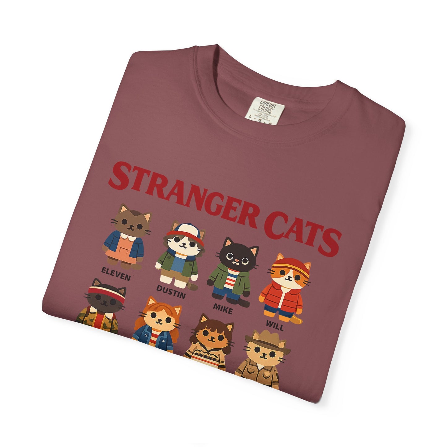 Stranger Cats T-Shirt — Cute Retro TV Character Cat Mashup Tee