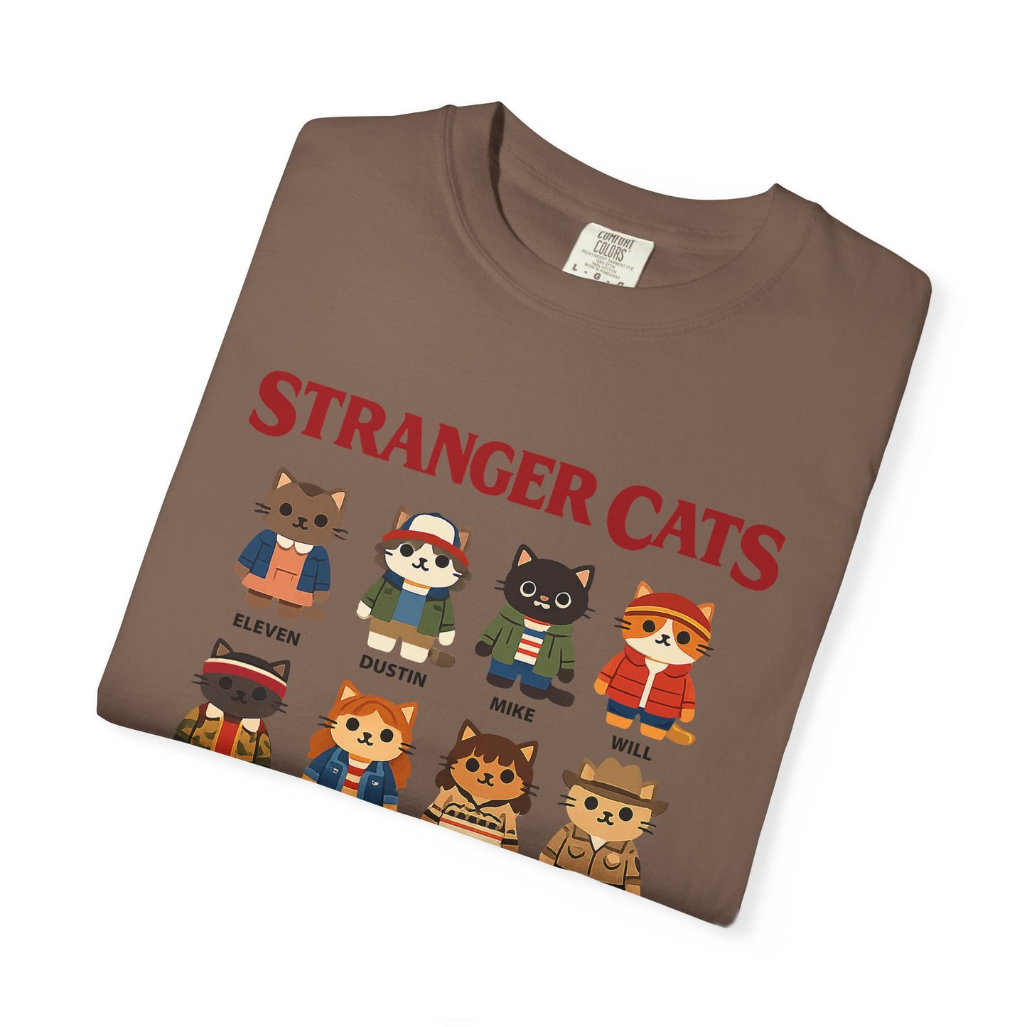 Stranger Cats T-Shirt — Cute Retro TV Character Cat Mashup Tee